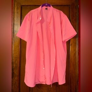 NFINITY Men's Vibrant Coral Button Down Shirt